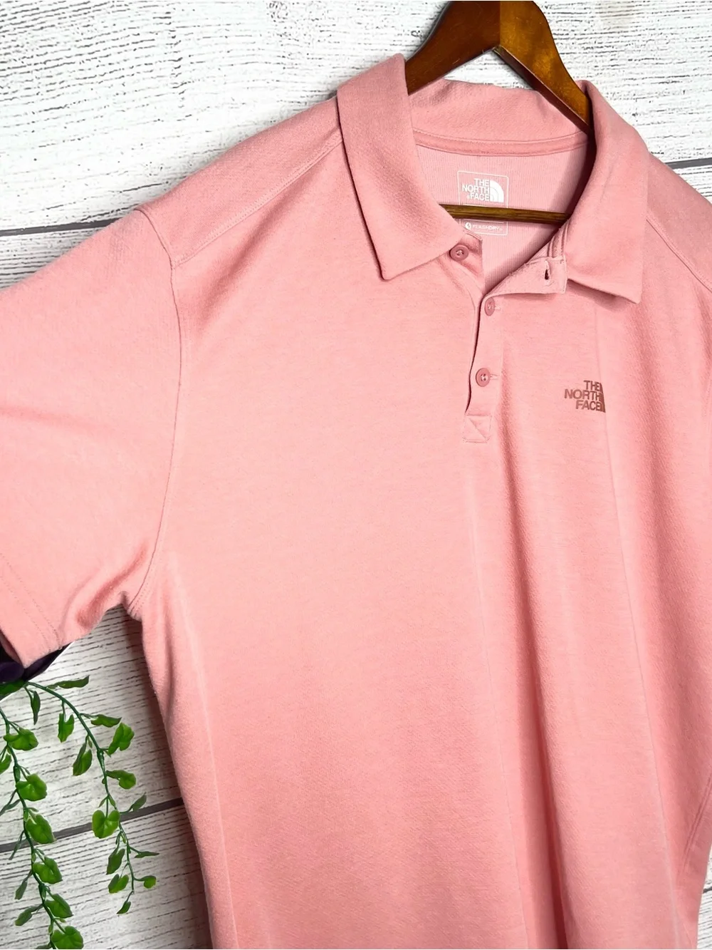 The North Face Salmon Pink Flash Dry Polo Shirt Size XL Moisture Wick Summer